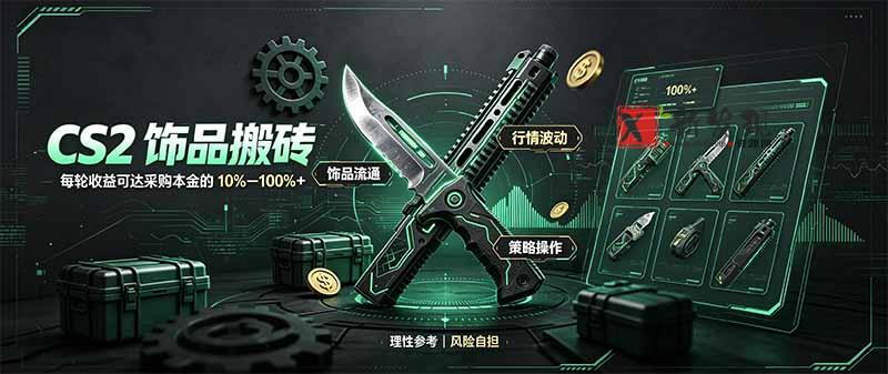 （20580期）CS2饰品搬砖，每轮收益为采购本金的10-100%+，最强搬砖型副业，steam搬砖-新发现资源网