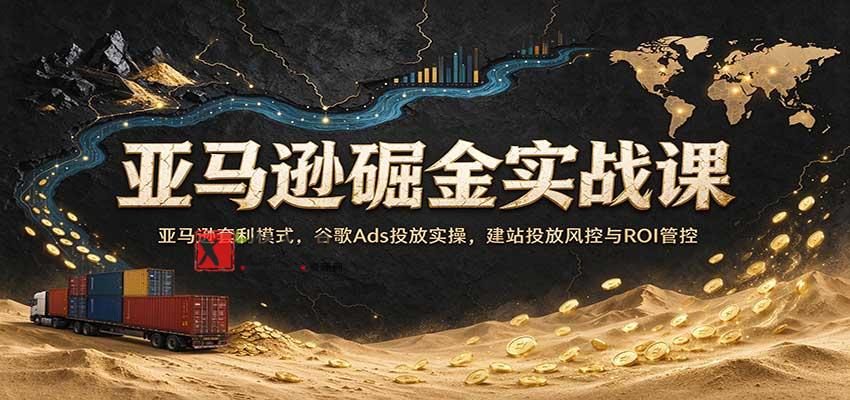 亚马逊掘金实战课：亚马逊套利模式，谷歌Ads投放实操，建站投放风控与ROI管控-新发现资源网