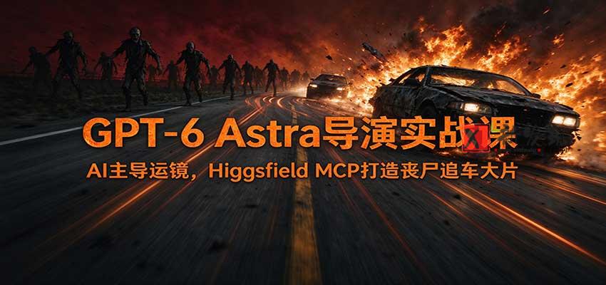 GPT-6 Astra导演实战课：AI主导运镜，Higgsfield MCP打造丧尸追车大片-新发现资源网