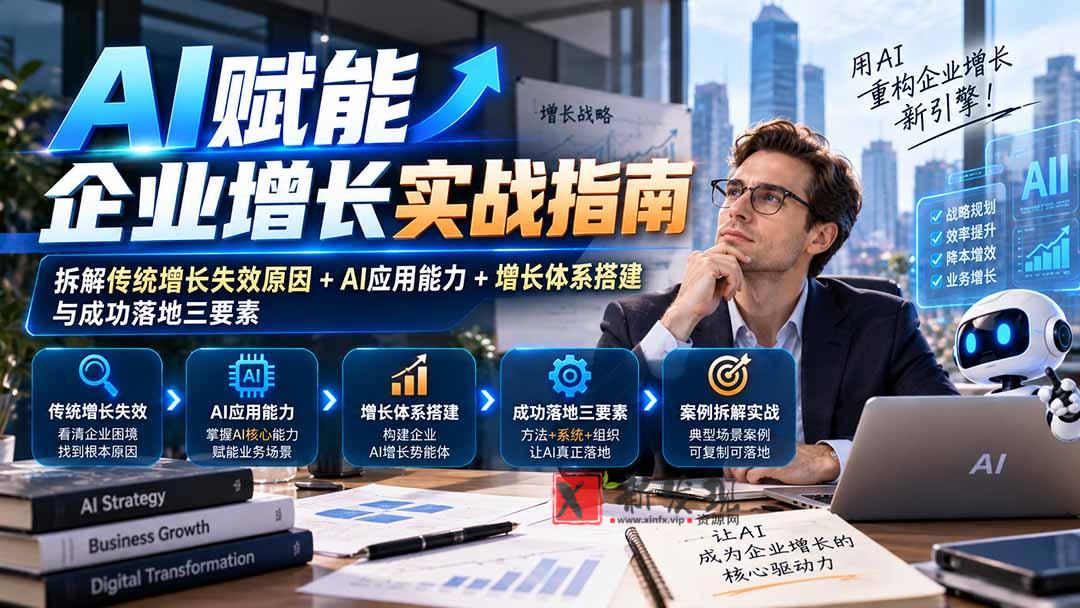 【无水印】AI赋能企业增长实战指南：拆解传统增长失效原因+AI应用能力+增长体系搭建与成功落地三要素-新发现资源网