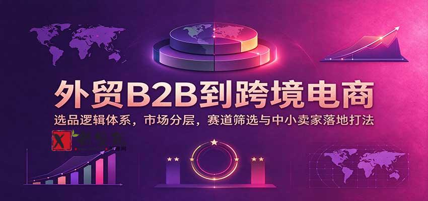 外贸B2B到跨境电商：选品逻辑体系，市场分层，赛道筛选与中小卖家落地打法-新发现资源网