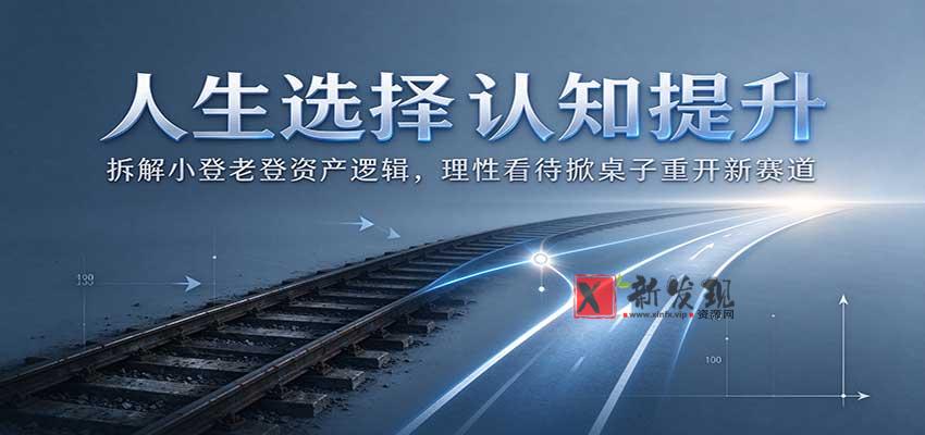 人生选择认知提升：拆解小登老登资产逻辑，理性看待掀桌子重开新赛道-新发现资源网