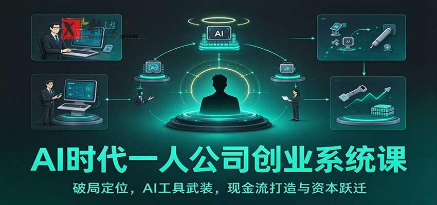 AI时代一人公司创业系统课：破局定位，AI工具武装，现金流打造与资本跃迁-新发现资源网