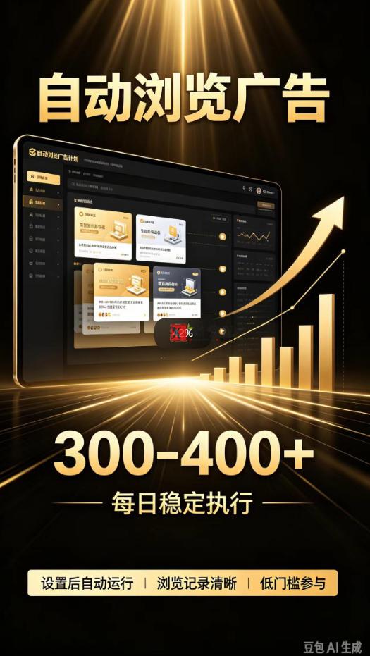 自动浏览广告计划，0门槛副业，日入300-400，躺賺稳定风口项目，无需人工操作，解放双手【揭秘】-新发现资源网