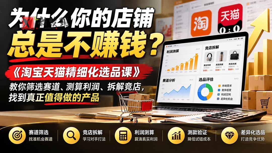 (21171期)为什么你的店铺总是不赚钱?《淘宝天猫精细化选品课》教你筛选赛道、测算利润、拆解竞店,找到真正值得做的产品 20261026130055-6adf4f07d743a.jpg