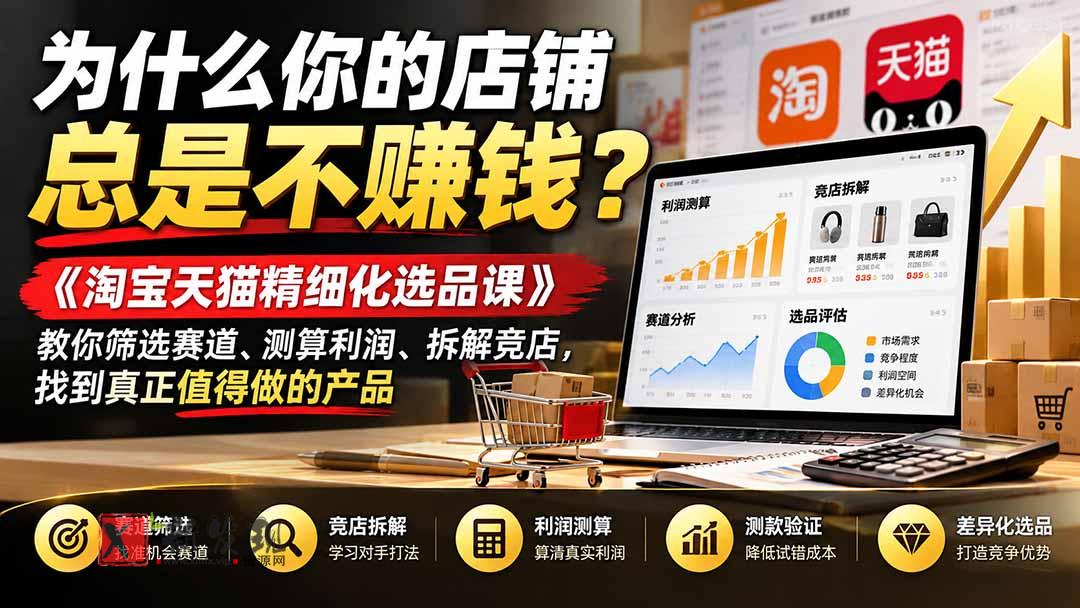 (21171期)为什么你的店铺总是不赚钱?《淘宝天猫精细化选品课》教你筛选赛道、测算利润、拆解竞店,找到真正值得做的产品 20261026130055-6adf4f07ed843.jpg
