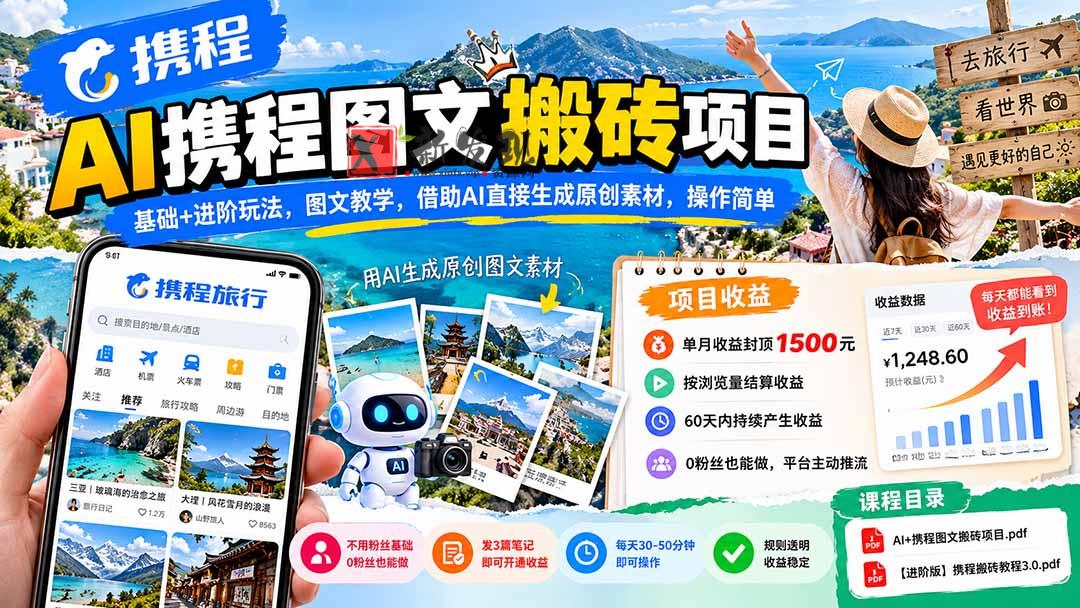 (21180期)AI携程图文搬砖项目,基础+进阶玩法,图文教学,借助AI直接生成原创素材,操作简单 20261027050126-6ae030266ced1.jpg