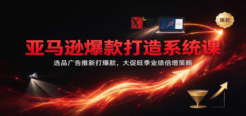 亚马逊爆款打造系统课:选品广告推新打爆款,大促旺季业绩倍增策略 20261027070153-6ae04c612f4fe.jpg