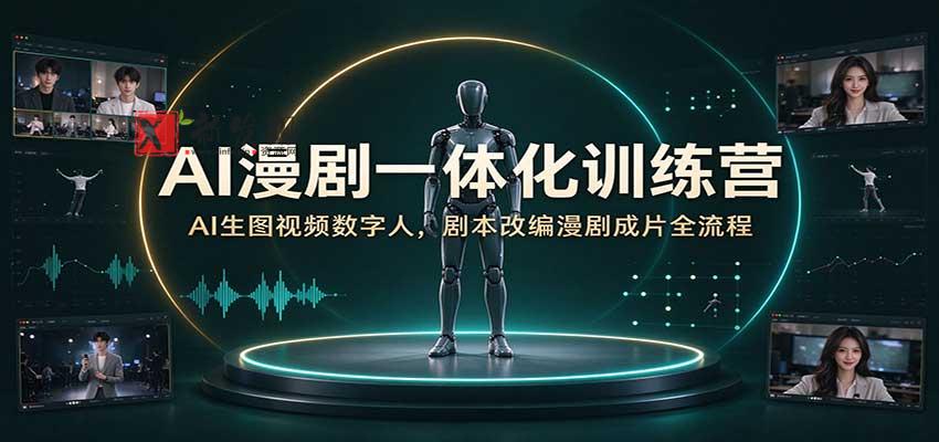 AI漫剧一体化训练营:AI生图视频数字人,剧本改编漫剧成片全流程 20261027070156-6ae04c64976b7.jpg