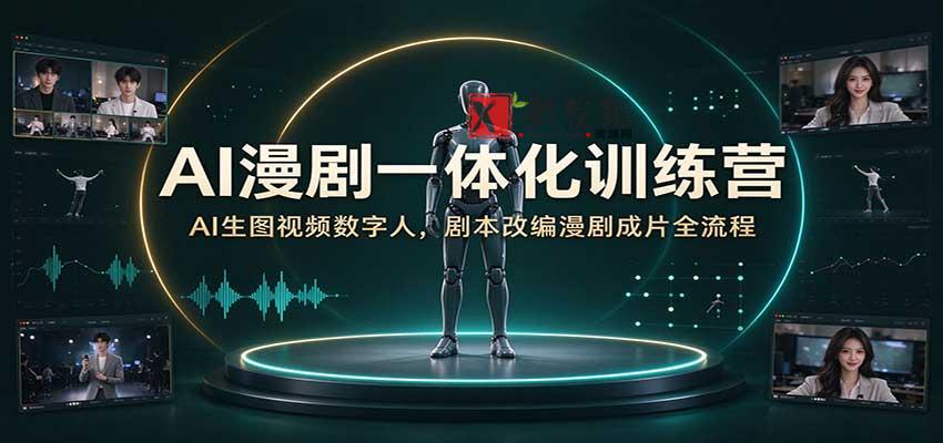 AI漫剧一体化训练营：AI生图视频数字人，剧本改编漫剧成片全流程-新发现资源网