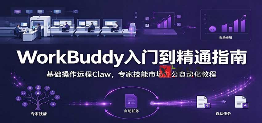 WorkBuddy从入门到精通手册:基础操作远程Claw,专家技能市场办公自动化教程 20261028070135-6ae19dcf0c24f.jpg