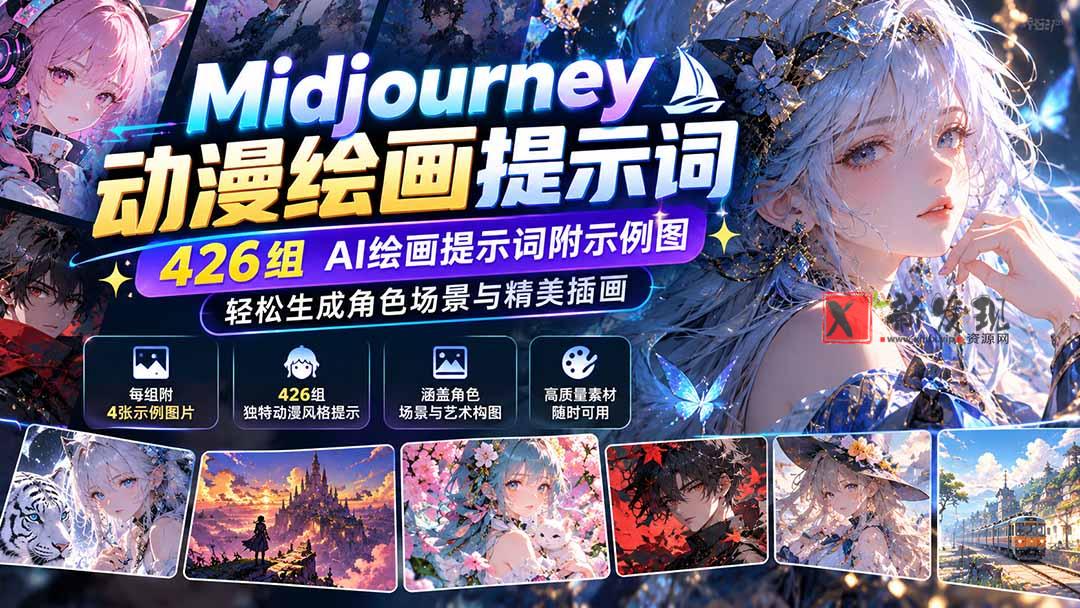 (21239期)Midjourney动漫绘画提示词:426组AI绘画提示词附示例图,轻松生成角色场景与精美插画 20261029070229-6ae2ef85cb5e8.jpg