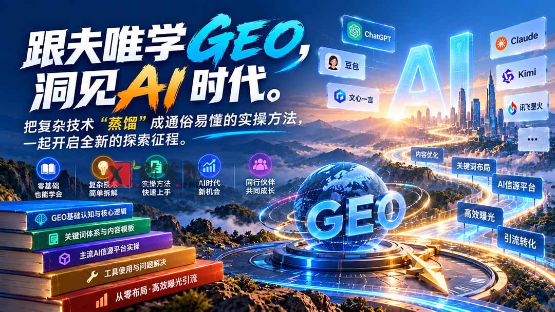(21257期)跟夫唯学GEO-更新1030,洞见AI时代。把复杂技术 “蒸馏” 成通俗易懂的实操方法,一起开启全新的探索征程 20261030050144-6ae424b870f3d.jpg