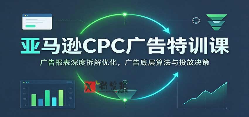 亚马逊CPC广告特训课：广告报表深度拆解优化，广告底层算法与投放决策【高阶】-新发现资源网