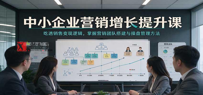 中小企业营销增长提升课：吃透销售变现逻辑，掌握营销团队搭建与操盘管理方法-新发现资源网