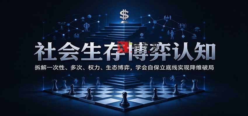 社会生存博弈认知:拆解一次性、多次、权力、生态博弈,学会自保立底线实现降维破局-新发现资源网