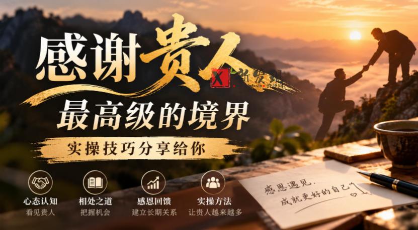 某公众号付费文章：感谢贵人最高级的境界，实操技巧分享给你-新发现资源网