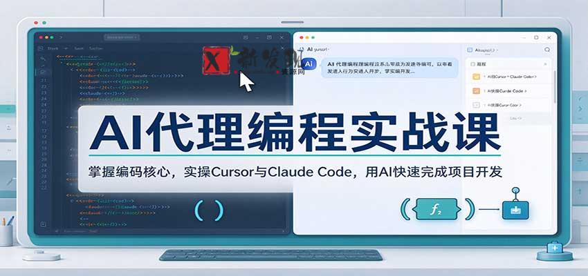 AI代理编程实战课：掌握编码核心，实操Cursor与Claude Code，用AI快速完成项目开发-新发现资源网