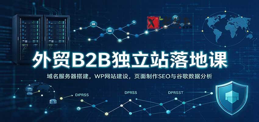 外贸B2B独立站落地课：域名服务器搭建，WP网站建设，页面制作SEO与谷歌数据分析-新发现资源网